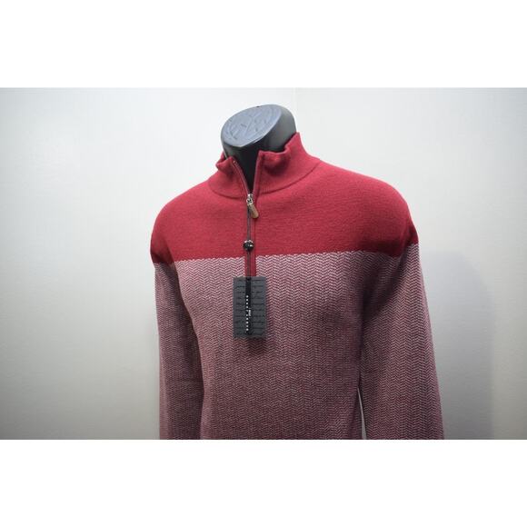 40033 New Bobby Jones 1930 100% Wool Zip Neck Pullover Sweater Medium $245 - Picture 3 of 8